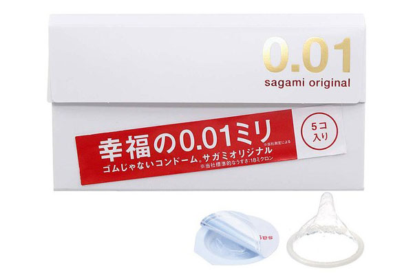 Bao cao su Sagami Original 0.01 với thiết kế mỏng nhất trên thị trường